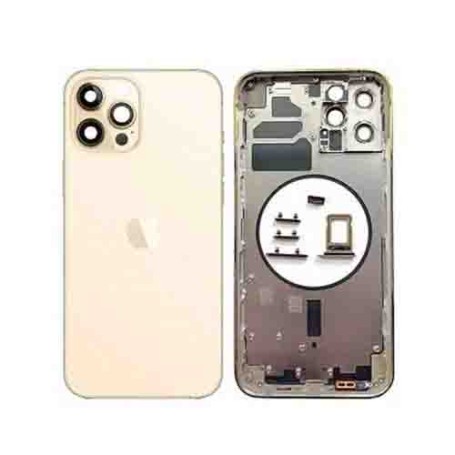 Carcasa Trasera Chasis para iPhone 12 Pro Max Dorado