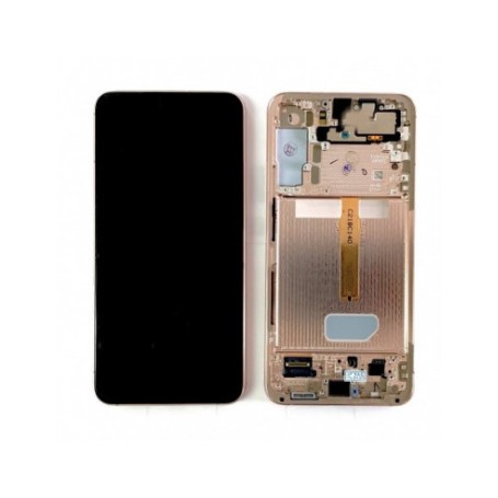 Pantalla Original Completa con Marco Samsung Galaxy S22 Plus Oro - Rosa