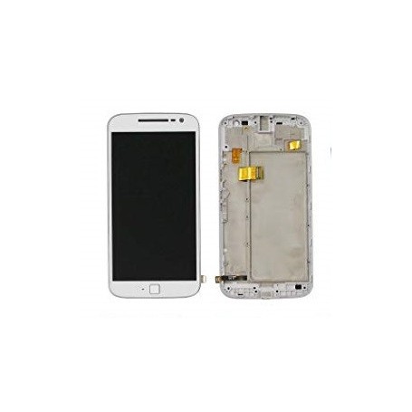 Pantalla Original Lcd + Tactil con Marco Motorola Moto G4 Plus XT1642 Blanca